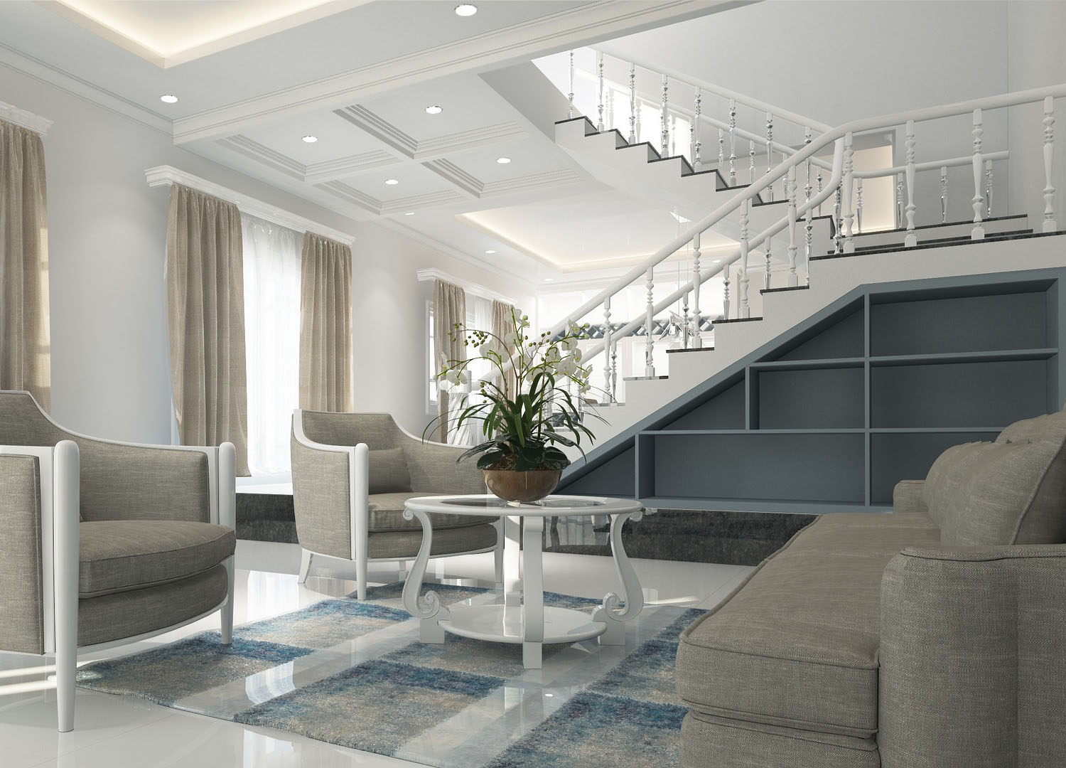 Luxury Living Room Tiling on Budget